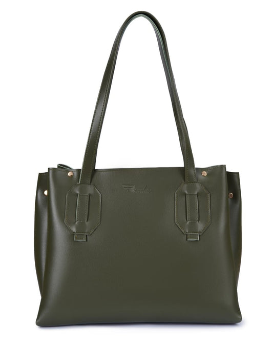 Vibe Tote Bag Grey Olive Green